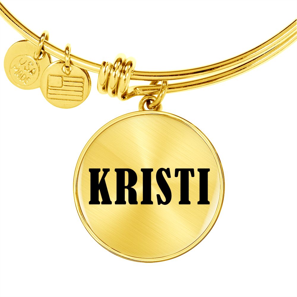 Kristi v01 - 18k Gold Finished Bangle Bracelet
