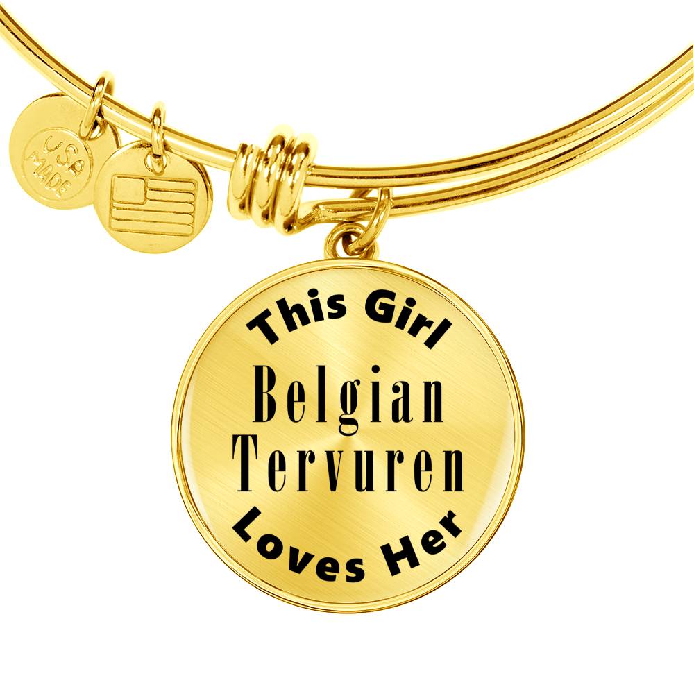 Belgian Tervuren - 18k Gold Finished Bangle Bracelet