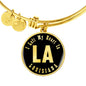 Heart In Louisiana v02 - 18k Gold Finished Bangle Bracelet