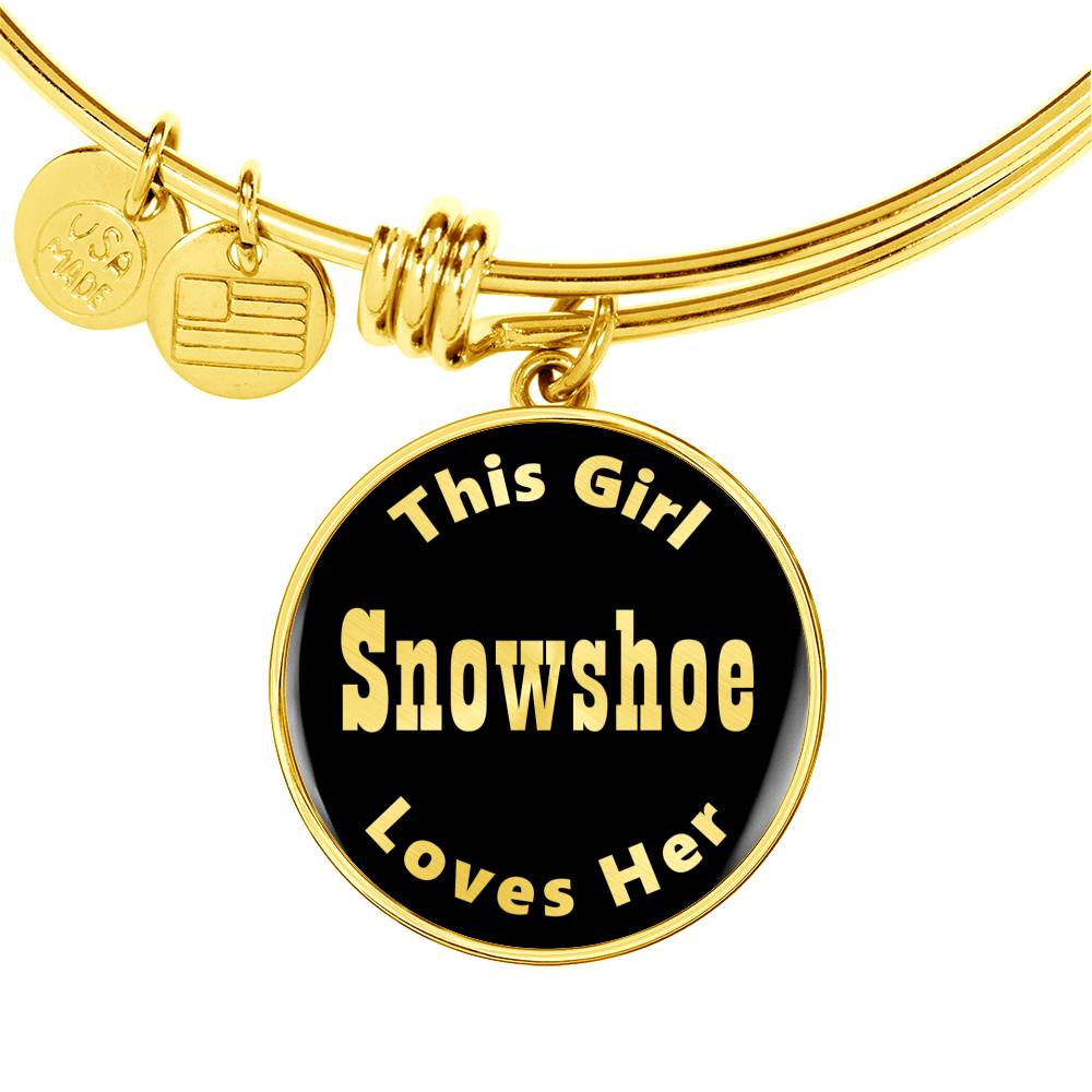 Snowshoe v2 - 18k Gold Finished Bangle Bracelet