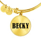 Becky v01 - 18k Gold Finished Bangle Bracelet