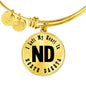 Heart In North Dakota v01 - 18k Gold Finished Bangle Bracelet