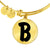 Initial B v1b - 18k Gold Finished Bangle Bracelet