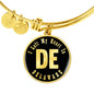 Heart In Delaware v02 - 18k Gold Finished Bangle Bracelet