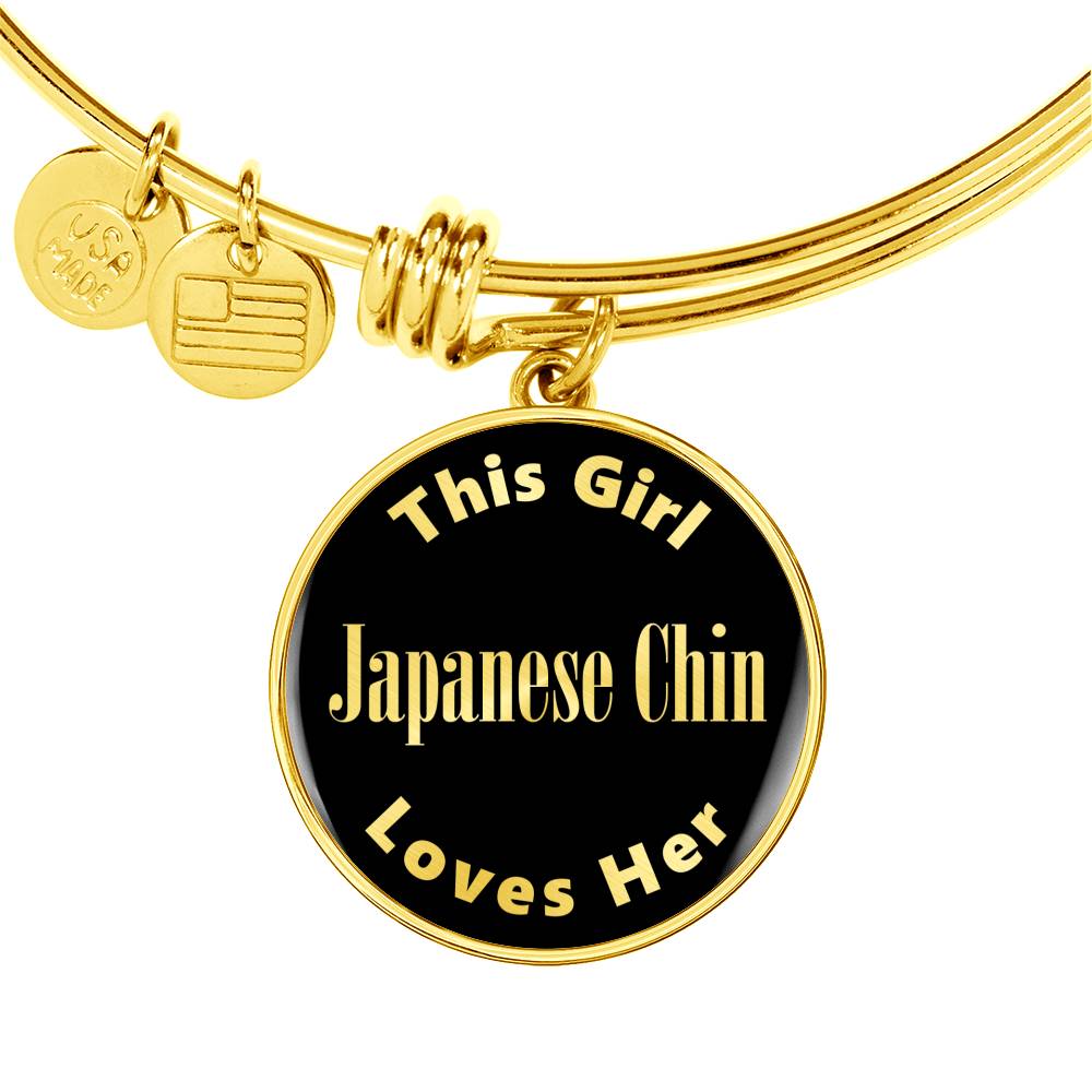 Japanese Chin v2 - 18k Gold Finished Bangle Bracelet