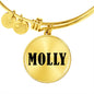 Molly v01 - 18k Gold Finished Bangle Bracelet