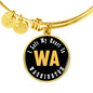 Heart In Washington - 18k Gold Finished Bangle Bracelet
