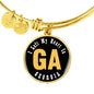 Heart In Georgia - 18k Gold Finished Bangle Bracelet