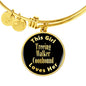Treeing Walker Coonhound v2 - 18k Gold Finished Bangle Bracelet