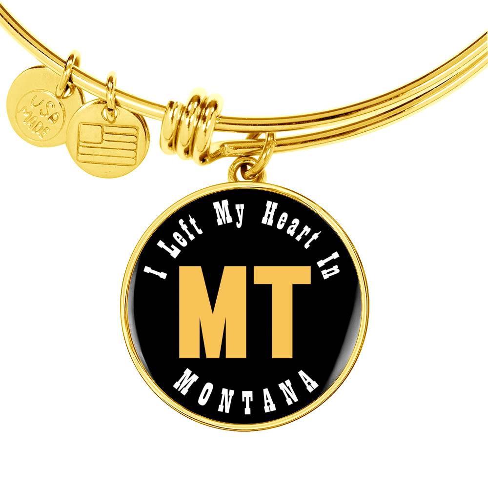 Heart In Montana - 18k Gold Finished Bangle Bracelet