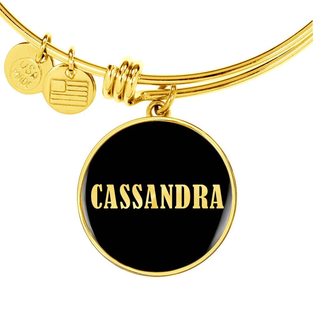 Cassandra v02 - 18k Gold Finished Bangle Bracelet
