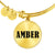 Amber v01 - 18k Gold Finished Bangle Bracelet