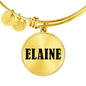 Elaine v01 - 18k Gold Finished Bangle Bracelet