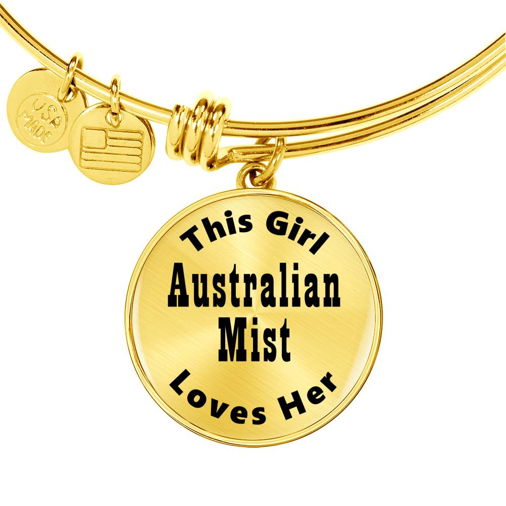 Australian Mist - 18k Gold Finished Bangle Bracelet