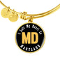 Heart In Maryland - 18k Gold Finished Bangle Bracelet