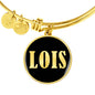 Lois v02 - 18k Gold Finished Bangle Bracelet