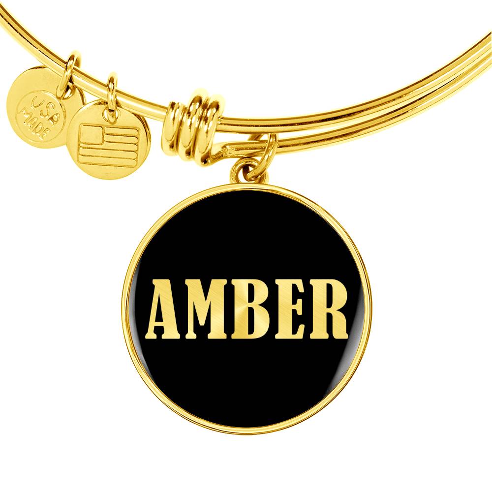 Amber v02 - 18k Gold Finished Bangle Bracelet