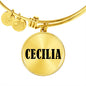 Cecilia v01 - 18k Gold Finished Bangle Bracelet