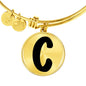 Initial C v1b - 18k Gold Finished Bangle Bracelet