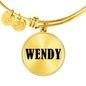 Wendy v01 - 18k Gold Finished Bangle Bracelet