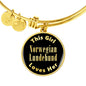 Norwegian Lundehund v2 - 18k Gold Finished Bangle Bracelet