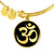 Om Symbol v2 - 18k Gold Finished Bangle Bracelet