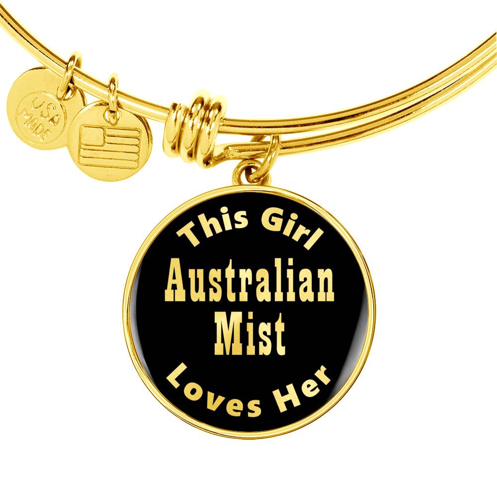 Australian Mist v2 - 18k Gold Finished Bangle Bracelet