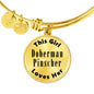 Doberman Pinscher - 18k Gold Finished Bangle Bracelet