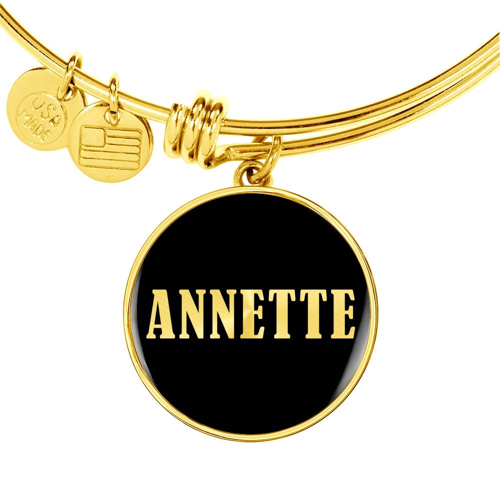 Annette v02 - 18k Gold Finished Bangle Bracelet
