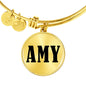 Amy v01 - 18k Gold Finished Bangle Bracelet