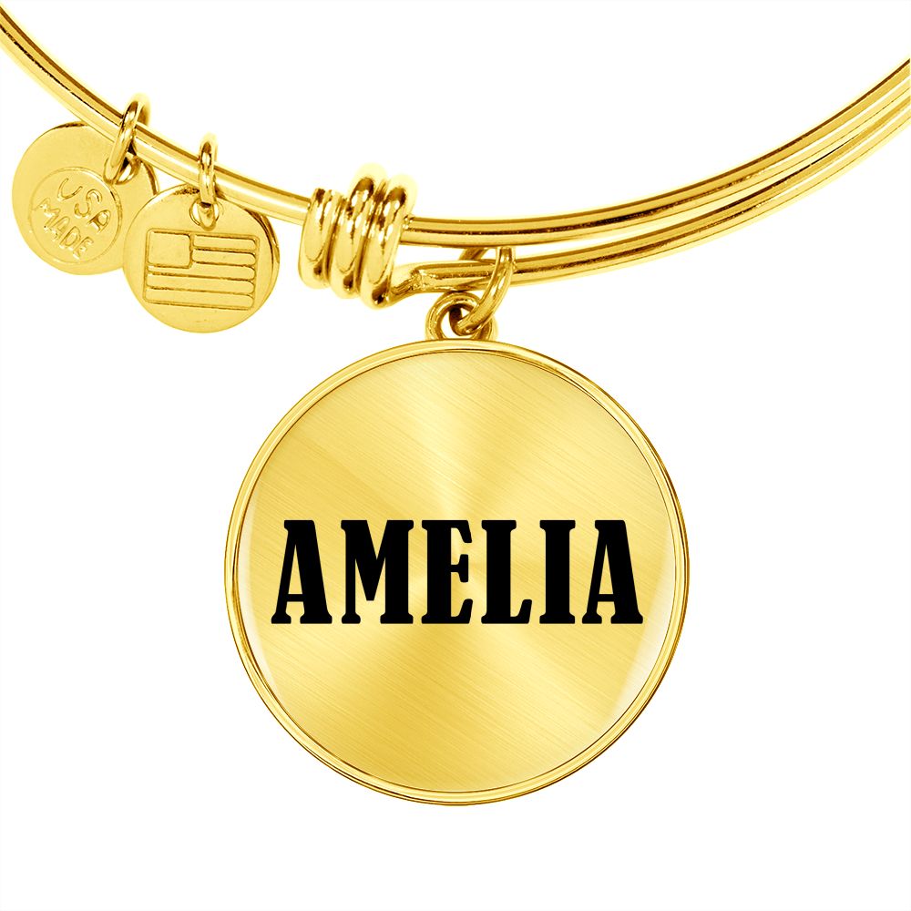 Amelia v01 - 18k Gold Finished Bangle Bracelet