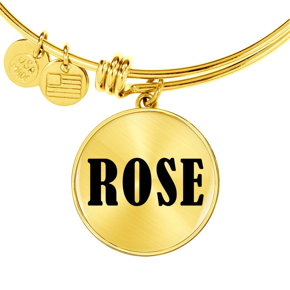 Rose v01 - 18k Gold Finished Bangle Bracelet