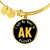 Heart In Alaska - 18k Gold Finished Bangle Bracelet