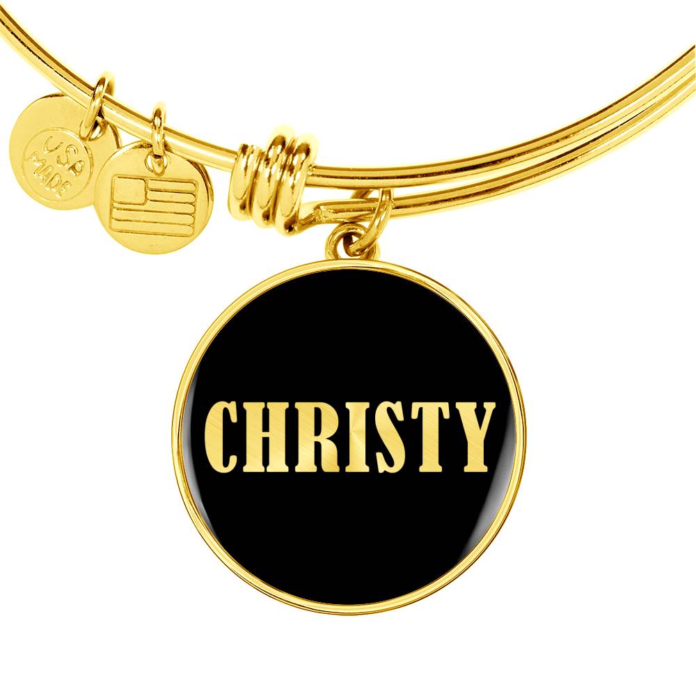 Christy v02 - 18k Gold Finished Bangle Bracelet
