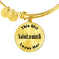 Xoloitzcuintli - 18k Gold Finished Bangle Bracelet