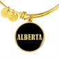 Alberta v02 - 18k Gold Finished Bangle Bracelet