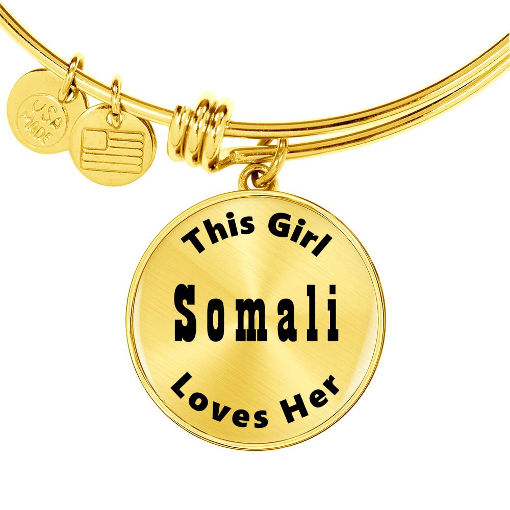 Somali - 18k Gold Finished Bangle Bracelet