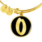 Initial O v2b - 18k Gold Finished Bangle Bracelet