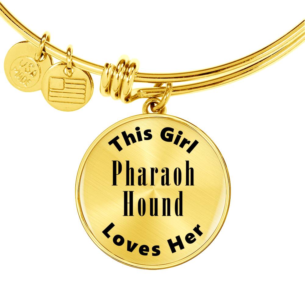 Pharaoh Hound - 18k Gold Finished Bangle Bracelet