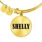 Shelly v01 - 18k Gold Finished Bangle Bracelet