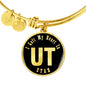 Heart In Utah v02 - 18k Gold Finished Bangle Bracelet