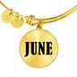 June v01 - 18k Gold Finished Bangle Bracelet