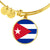 Cuban Flag - 18k Gold Finished Bangle Bracelet