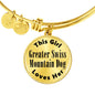 Greater Swiss Mountain Dog - 18k Gold Finished Bangle Bracelet