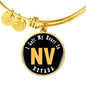 Heart In Nevada - 18k Gold Finished Bangle Bracelet