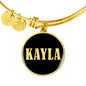 Kayla v02 - 18k Gold Finished Bangle Bracelet