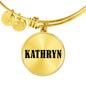 Kathryn v01 - 18k Gold Finished Bangle Bracelet