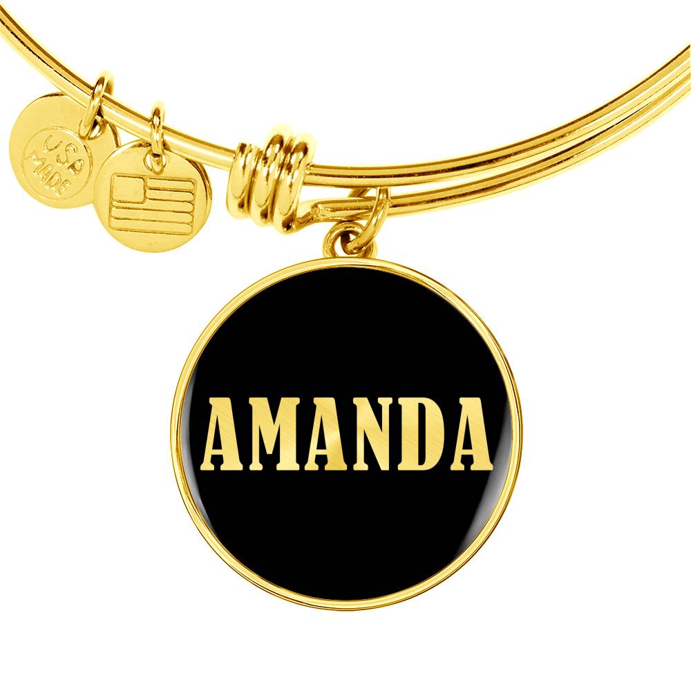 Amanda v02 - 18k Gold Finished Bangle Bracelet