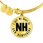 Heart In New Hampshire v01 - 18k Gold Finished Bangle Bracelet
