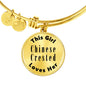Chinese Crested - 18k Gold Finished Bangle Bracelet